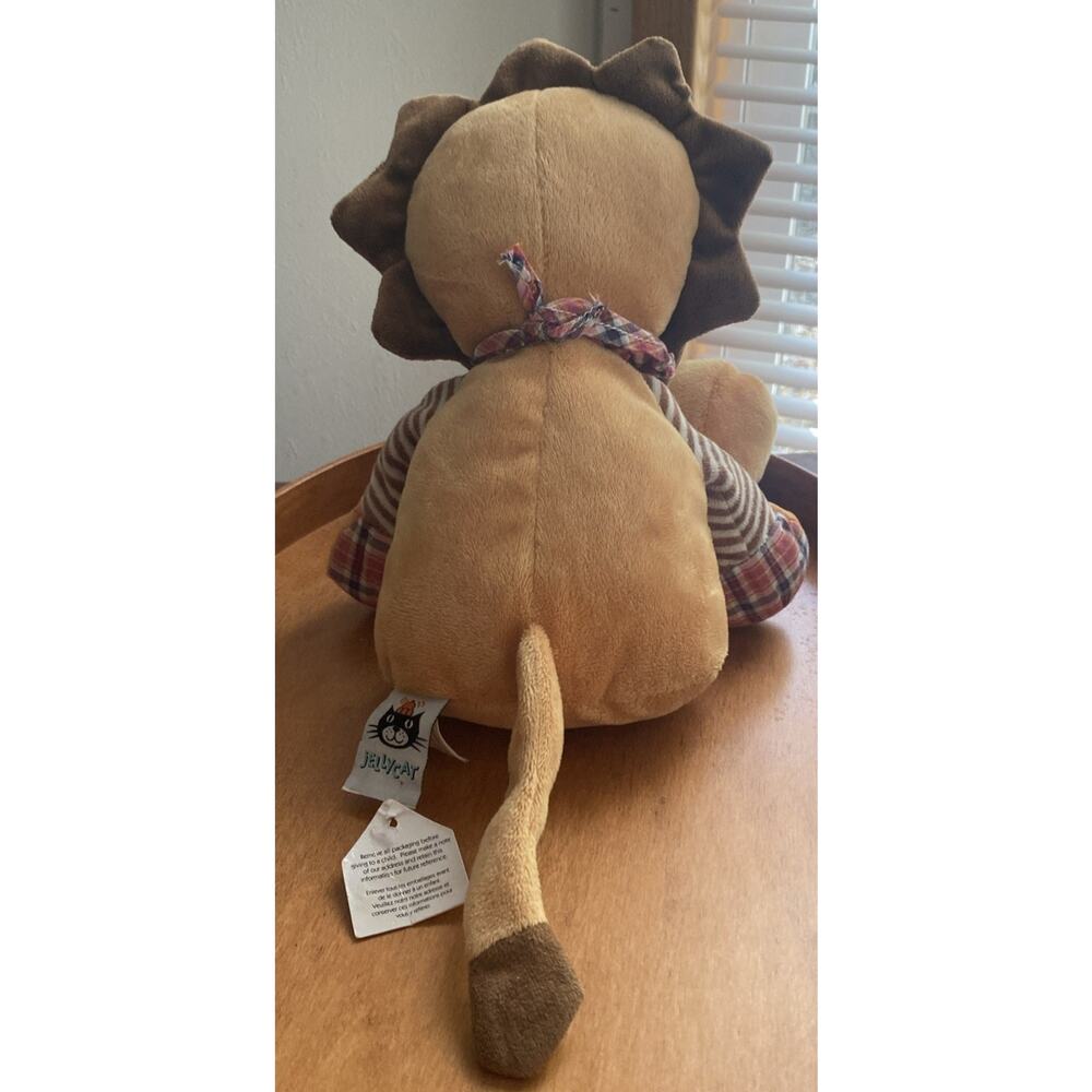 Jellycat 13" Happy Patches Lion Plush Stuffed Animal Stripe Leg Toy RETIRED 2010 - Picture 3 of 9